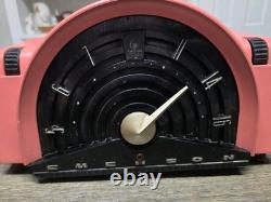 Super Rare Vintage Emerson Tube Radio Model 744 Series Coral Rare Powers Up