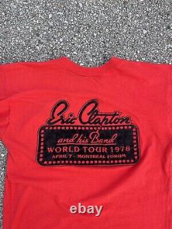 Super Rare Vintage Eric Clapton 70s Tour T-Shirt By Donald K Donald Productions