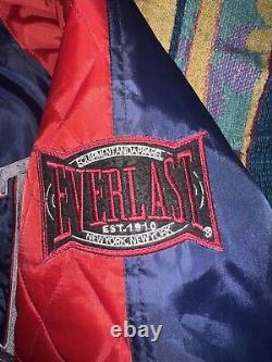 Super Rare Vintage Everlast Button Up Varsity Jacket Blue And Red