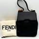 Super Rare Vintage FENDI Excellent Condition Hand Bag Nylon Blk Italian Penne FS