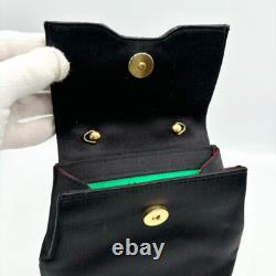 Super Rare Vintage FENDI Excellent Condition Hand Bag Nylon Blk Italian Penne FS