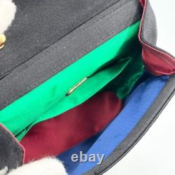 Super Rare Vintage FENDI Excellent Condition Hand Bag Nylon Blk Italian Penne FS