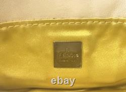 Super Rare Vintage FENDI White Beaded Sequin Gemstone Mini Croissant Bag