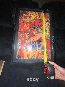 Super Rare Vintage Frank Kozik 1992 Wax Seal COA Framed WW2 Satire