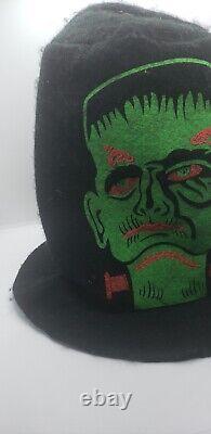 Super Rare Vintage Frankenstein Felt Top Hat Novelty Monster Horror