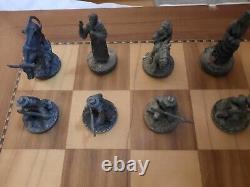 Super Rare! Vintage Frederick Remington Pewter Chess Set, Time-life Issue 1989