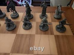 Super Rare! Vintage Frederick Remington Pewter Chess Set, Time-life Issue 1989