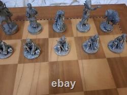 Super Rare! Vintage Frederick Remington Pewter Chess Set, Time-life Issue 1989