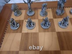 Super Rare! Vintage Frederick Remington Pewter Chess Set, Time-life Issue 1989