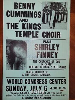 Super Rare Vintage Gospel Artist Shirley Finney Signed Concert Poster