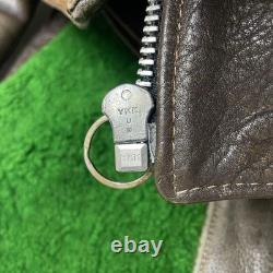 Super Rare Vintage Grizzly Leather Jacket Authentic Men's Outerwear