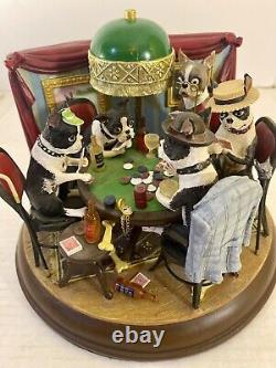 Super Rare Vintage HTF The Poker Playing Boston Terrier Danbury Mint Retired