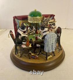 Super Rare Vintage HTF The Poker Playing Boston Terrier Danbury Mint Retired