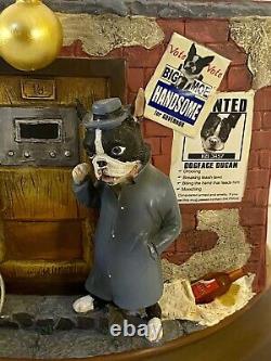 Super Rare Vintage HTF The Poker Playing Boston Terrier Danbury Mint Retired