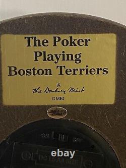 Super Rare Vintage HTF The Poker Playing Boston Terrier Danbury Mint Retired