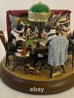 Super Rare Vintage HTF The Poker Playing Boston Terrier Danbury Mint Retired