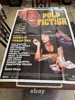 Super Rare Vintage HUGE Pulp Fiction Movie POSTER 1994 Cannes French 39x55