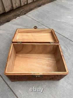 Super Rare Vintage Hand Carved Wooden box with incredibly beautiful carvings