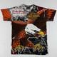 Super Rare Vintage Harley-Davidson Lightning Big Eagle AOP T-Shirt Size M 1992