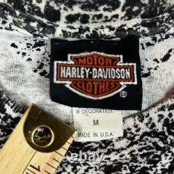 Super Rare Vintage Harley-Davidson Lightning Big Eagle AOP T-Shirt Size M 1992