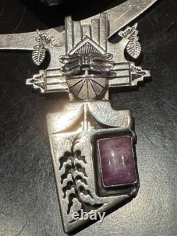 Super Rare Vintage Heirloom 3 Kachina Necklace Handmade By Navajo Bennie Ration