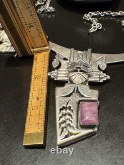 Super Rare Vintage Heirloom 3 Kachina Necklace Handmade By Navajo Bennie Ration