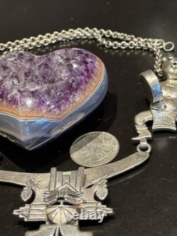 Super Rare Vintage Heirloom 3 Kachina Necklace Handmade By Navajo Bennie Ration