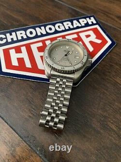 Super Rare! Vintage Heuer Diver Watch Great Grey (982.006) Must See