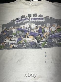 Super Rare Vintage Homies Gonzales Graphics 90's OG Chicano T Shirt L Low rider
