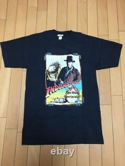 Super Rare Vintage Indiana Jones T shirt 90 s Lucasfilm Disney W Name L Size