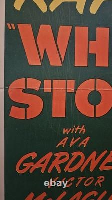 Super Rare Vintage Insert Movie Poster Whistle Stop 1946 Free Shipping