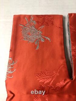 Super Rare Vintage Japanese Knot Bag 1950's To 1960's Redish Orange Geisha