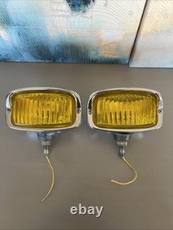 Super Rare Vintage KC HiLites KC-5YQ Chrome Rectangular Fog Lights