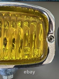 Super Rare Vintage KC HiLites KC-5YQ Chrome Rectangular Fog Lights
