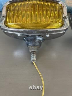 Super Rare Vintage KC HiLites KC-5YQ Chrome Rectangular Fog Lights