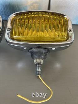 Super Rare Vintage KC HiLites KC-5YQ Chrome Rectangular Fog Lights