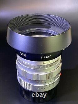 Super Rare Vintage Leica Summilux-M 50mm f/1.4 Aspherical Lens Silver with Hood