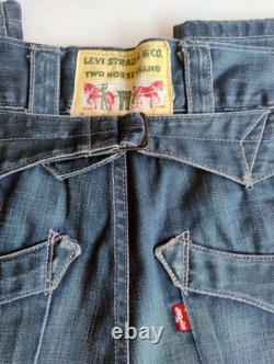 Super Rare Vintage Levi's Buckle Back Button Fly Jeans Size 32x34 Western