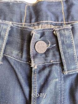 Super Rare Vintage Levi's Buckle Back Button Fly Jeans Size 32x34 Western