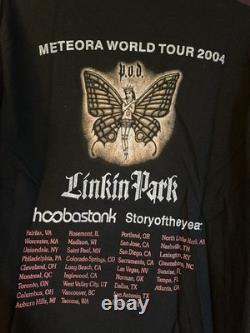 Super Rare Vintage Linkin Park Meteora 2004 World Tour Shirt Hoobastank Medium