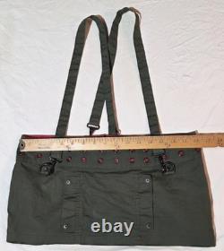 Super Rare Vintage Lip Service Green Mini Skirt with Bondage Straps & Eyelets 7