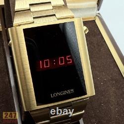 Super Rare Vintage Longines LED Digital Watch with Case & Box Works Great
