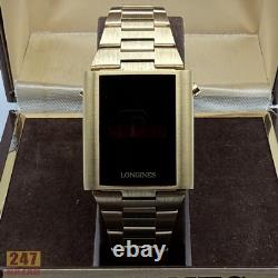 Super Rare Vintage Longines LED Digital Watch with Case & Box Works Great