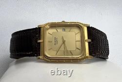Super Rare Vintage Luxury GP Rectangular Tank BULOVA Men Watch 80s