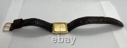Super Rare Vintage Luxury GP Rectangular Tank BULOVA Men Watch 80s