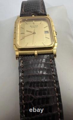 Super Rare Vintage Luxury GP Rectangular Tank BULOVA Men Watch 80s