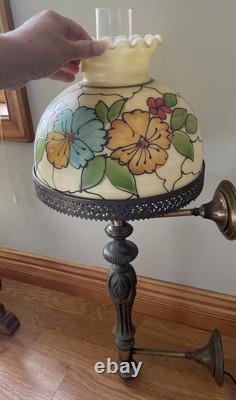 Super Rare Vintage MCM Floral wall mounted hurricane lamp