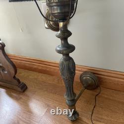 Super Rare Vintage MCM Floral wall mounted hurricane lamp