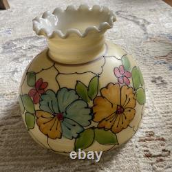 Super Rare Vintage MCM Floral wall mounted hurricane lamp