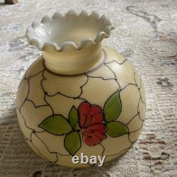 Super Rare Vintage MCM Floral wall mounted hurricane lamp